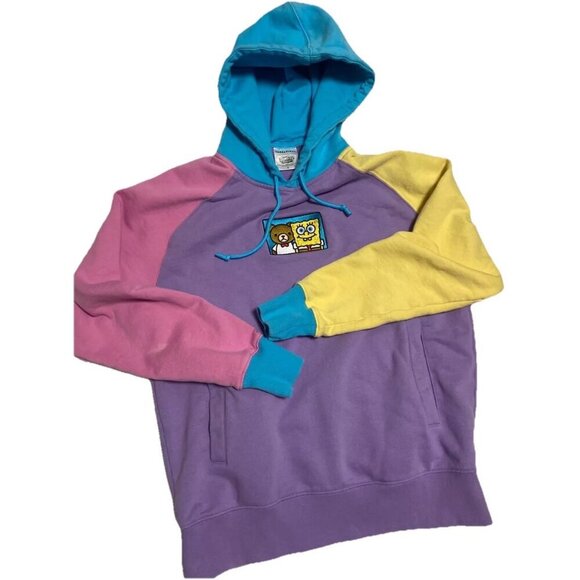 Teddy Fresh Sponge Bob Square Pants Adult Long Sleeve Hoodie Size Small - Picture 1 of 2